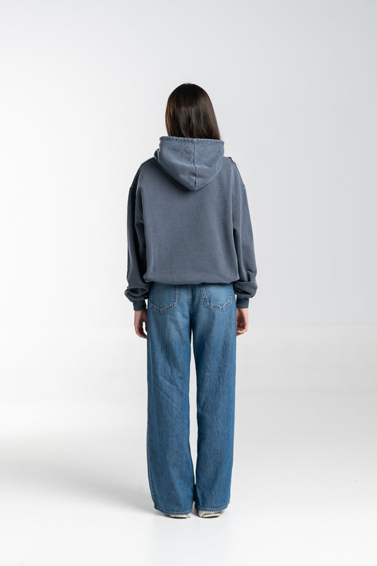 DARK BLUE UNIVERSITY HOODIE