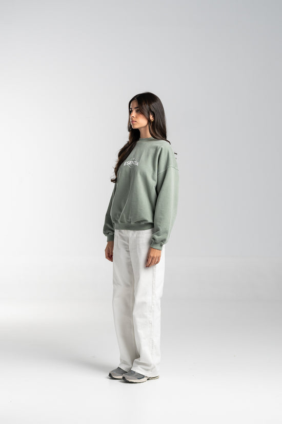 GREEN OUTLAST CREWNECK