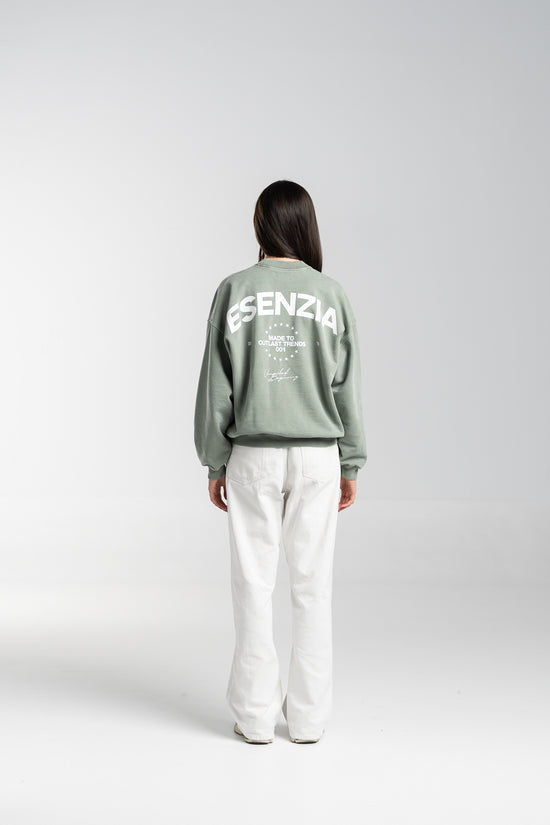 GREEN OUTLAST CREWNECK