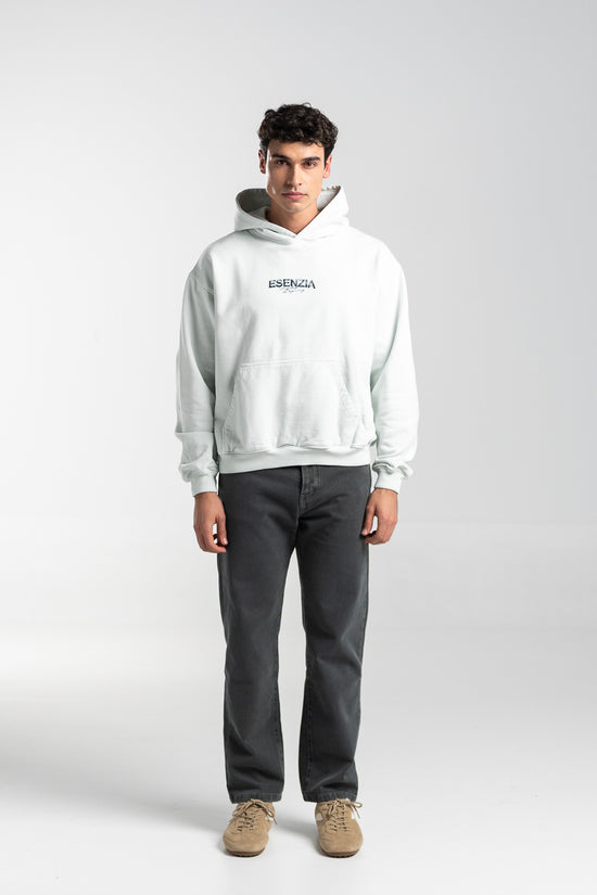 GREY FABRIC HOODIE