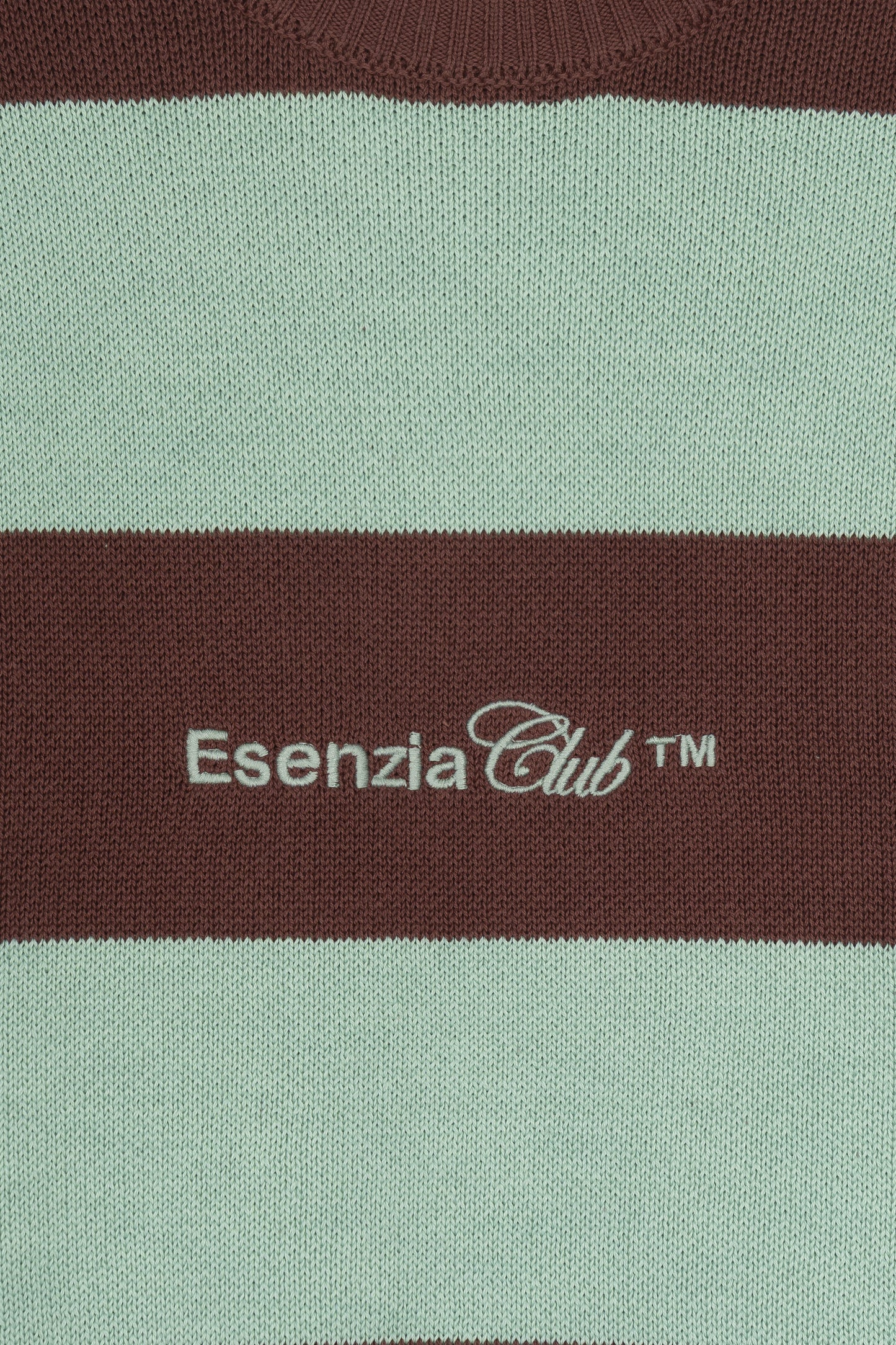 GREEN STRIPED KNIT SWEATER