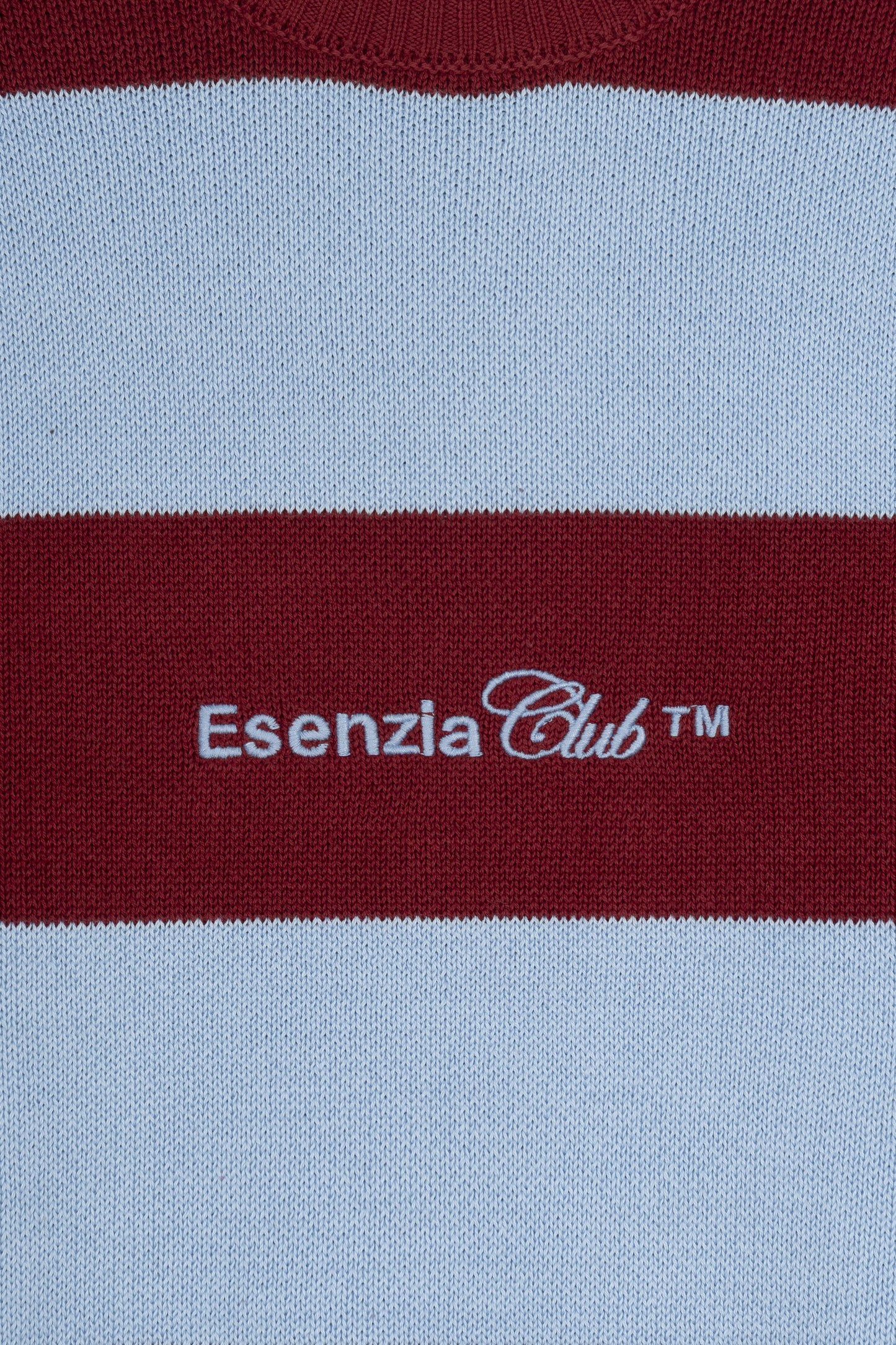 BLUE STRIPED KNIT SWEATER