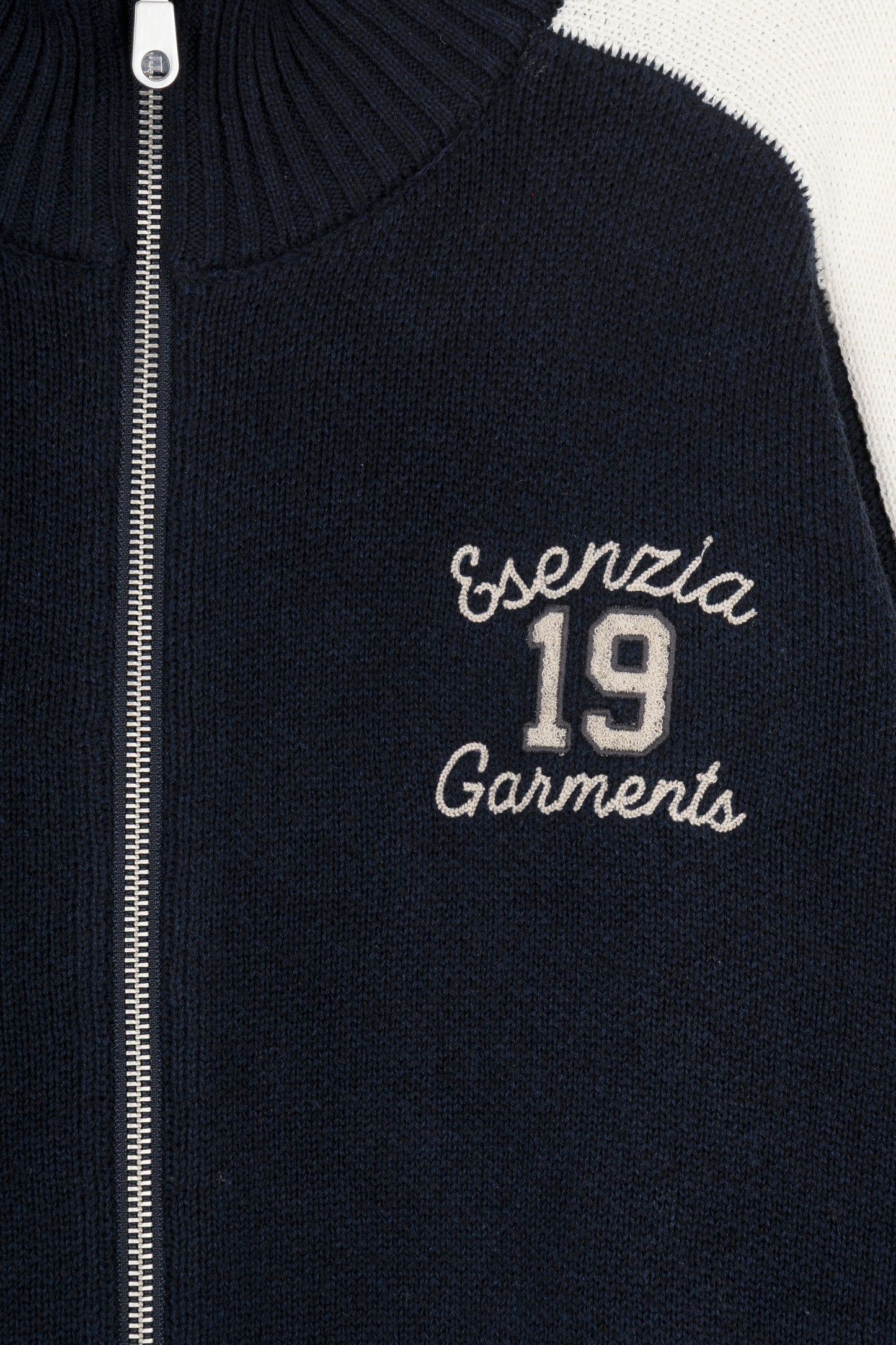 NAVY APRES KNIT ZIPPER