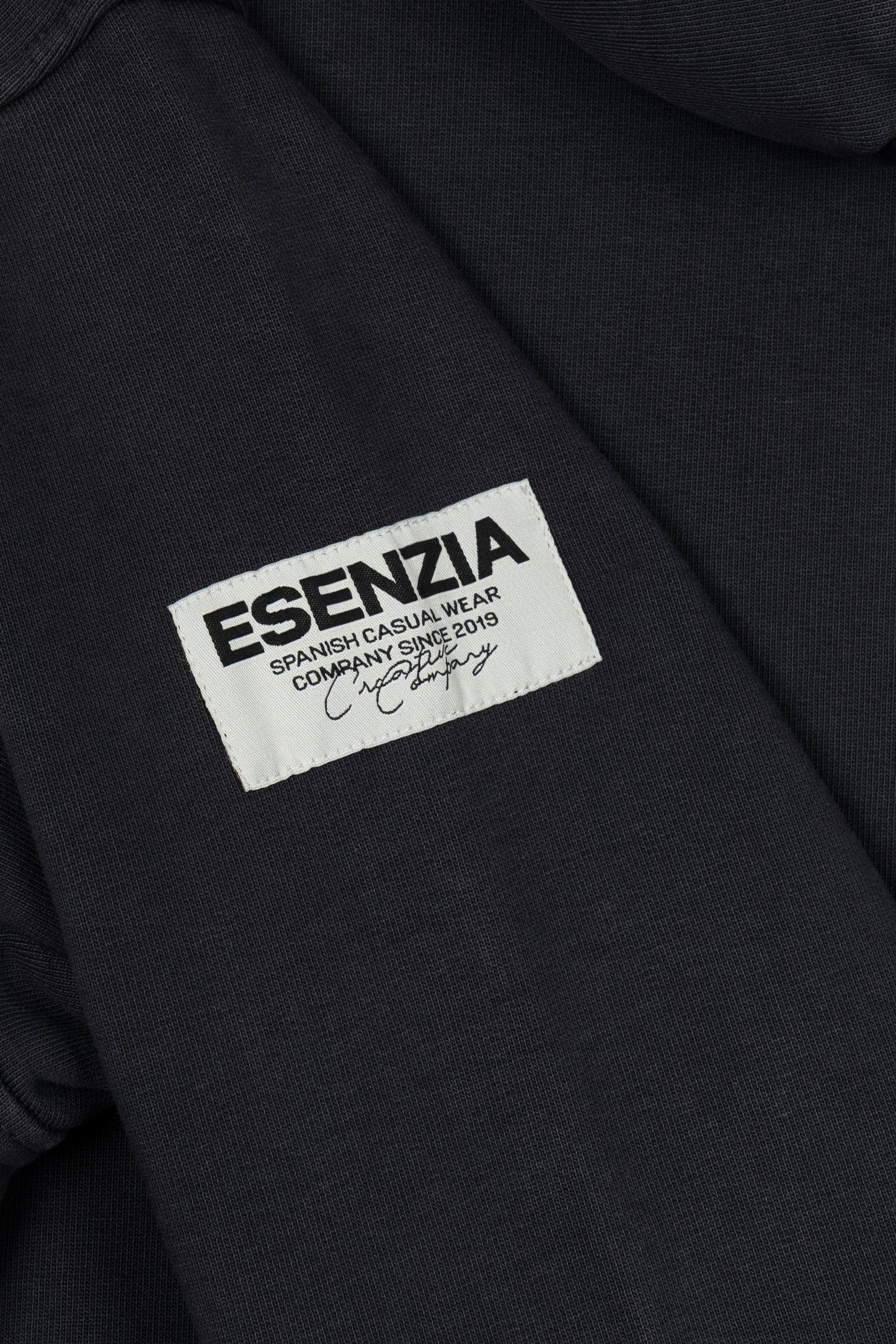 BLACK CHEST HOODIE