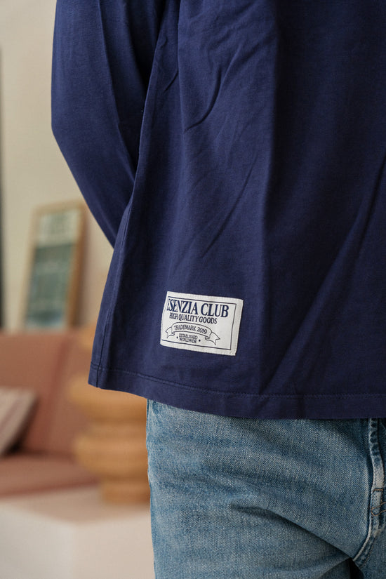 DARK BLUE COSTAL LONGSLEEVE POLO