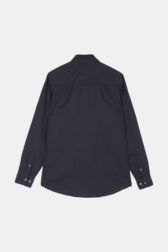 WASHED BLUE INK LINEN REGULAR POLO SHIRT