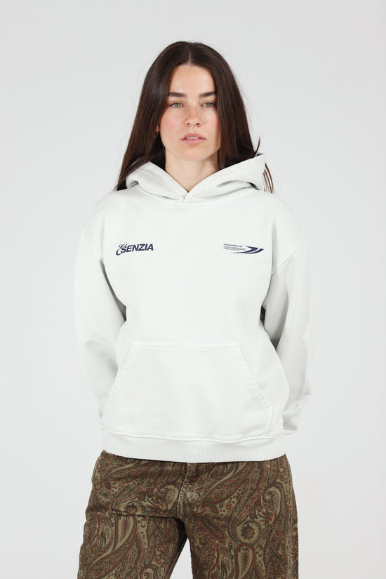 Ash Harbour Hoodie — front, on model
