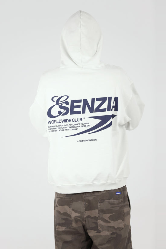 Ash Harbour Hoodie — back, on model