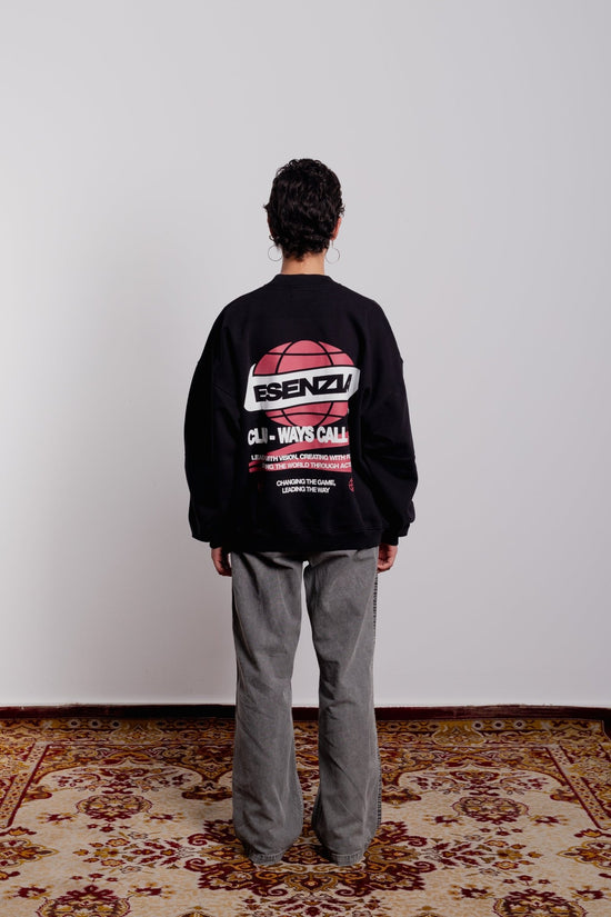 BLACK SATURNO CREWNECK - Esenzia