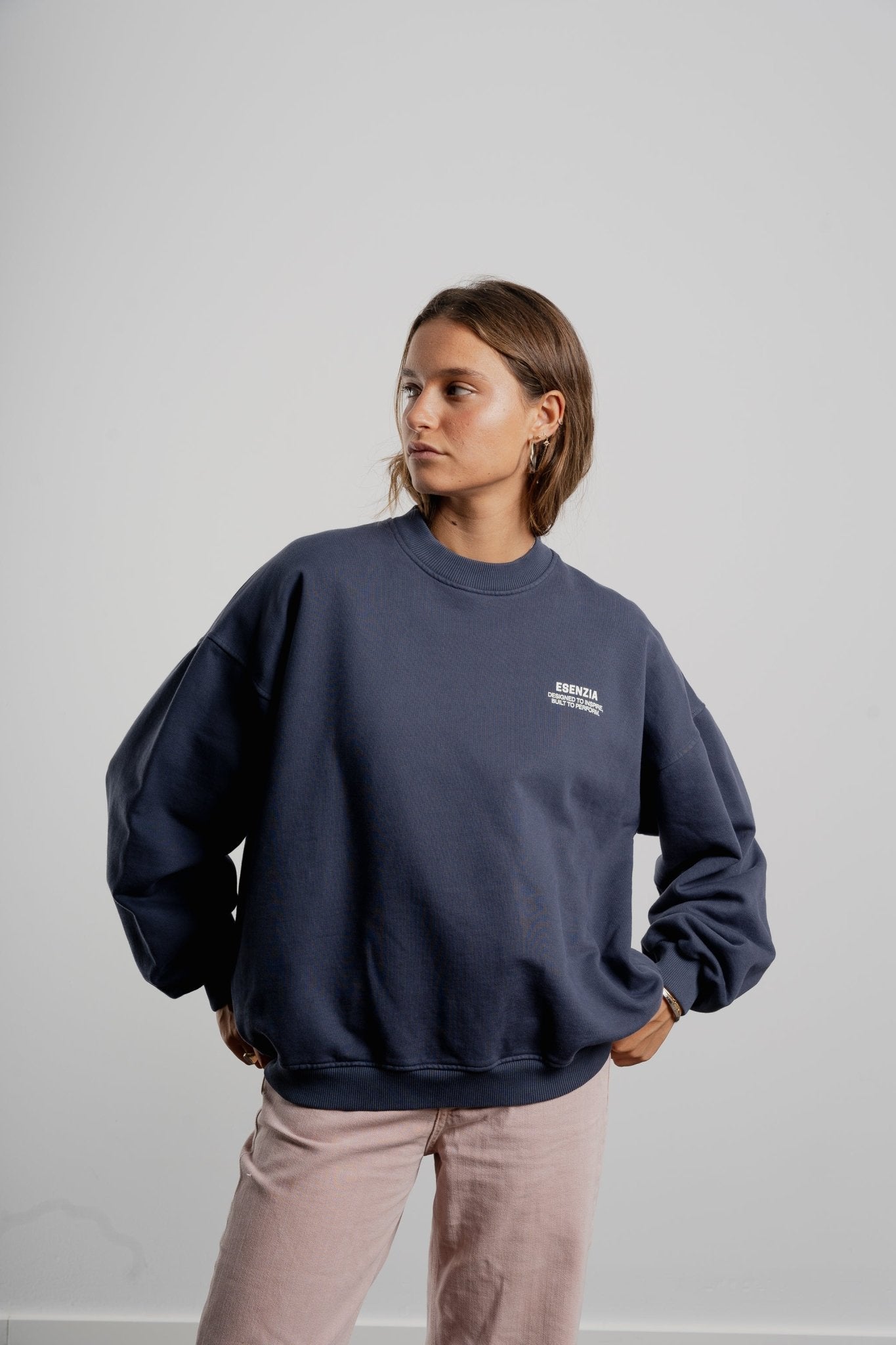 BLUE OIL MOTION CREWNECK - Esenzia