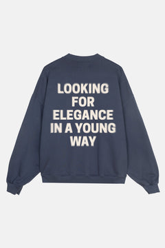 Crewneck de mouvement de mouvement de l'huile bleue