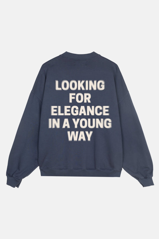 BLUE OIL MOTION CREWNECK - Esenzia