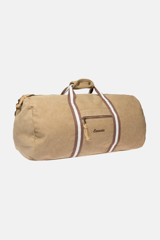 BOLSA CLÁSICA DE LONA BEIGE - Esenzia