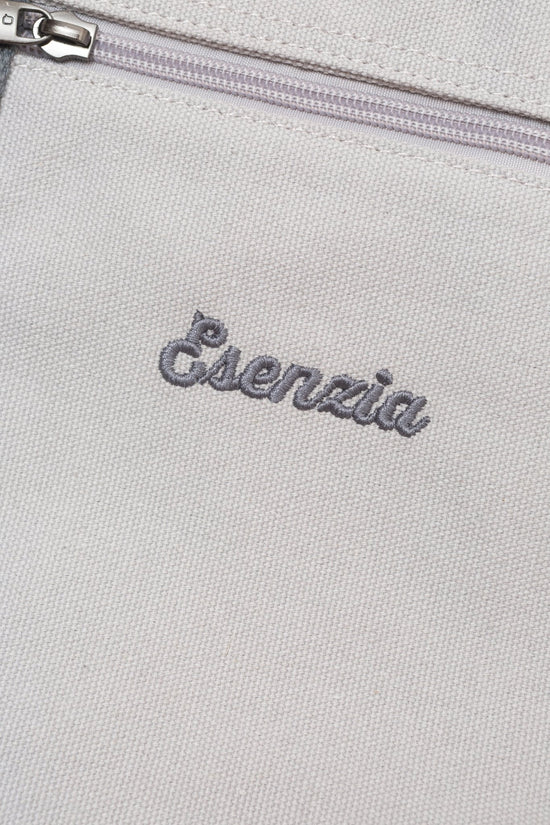 BOLSA CLÁSICA DE LONA GRIS - Esenzia