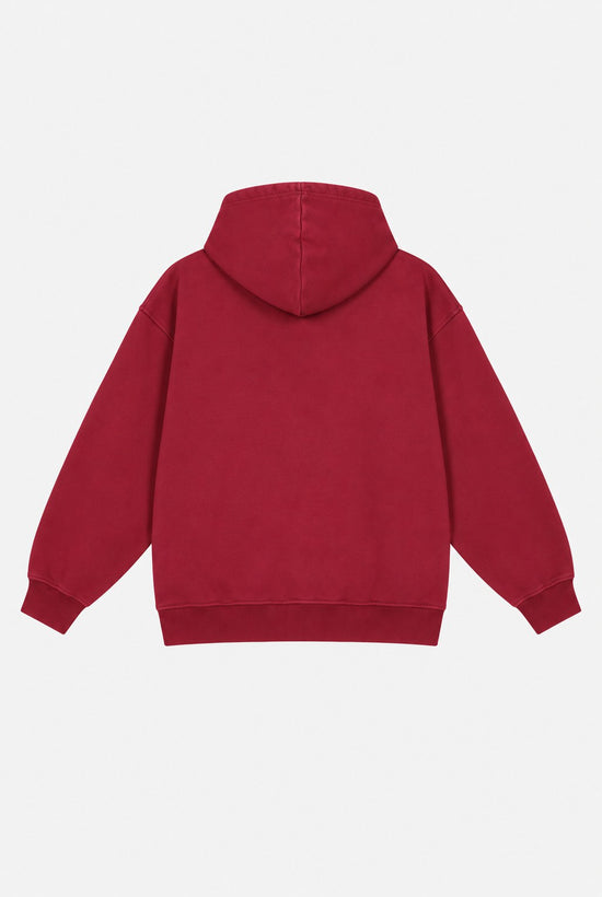 BURGUNDY TARTAN HOODIE · espalda (digital)