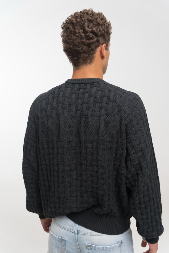 CHARCOAL TESSERA KNIT SWEATER