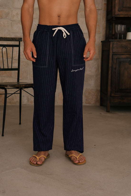 NAVY DIPLOMATIC STRIPES PANTS