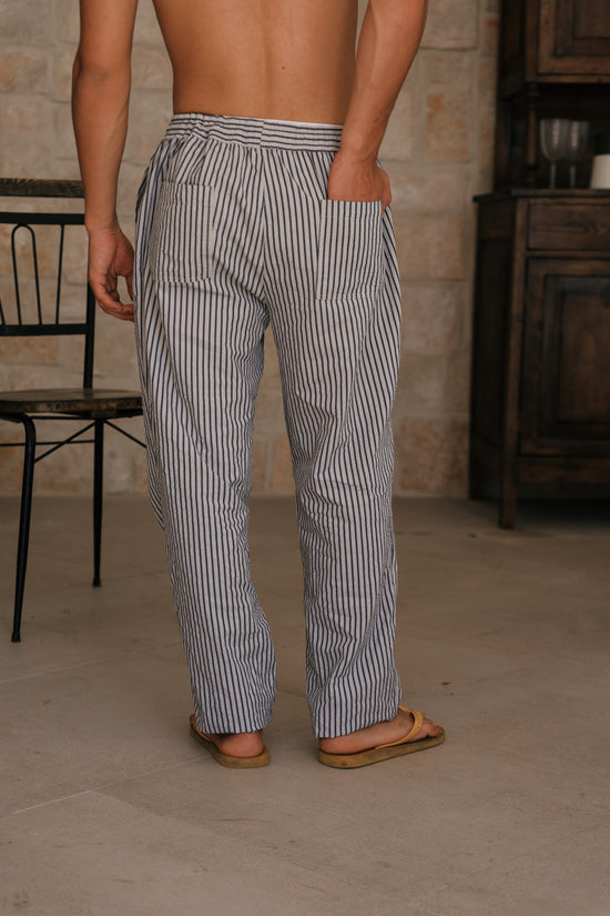 BLUE RUSTIC STRIPES PANTS