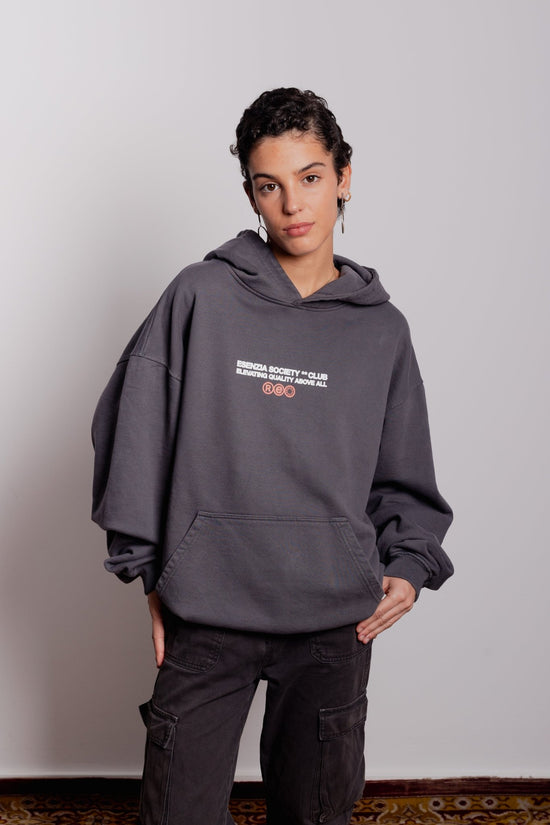 DARK GREY COSMOS HOODIE - Esenzia