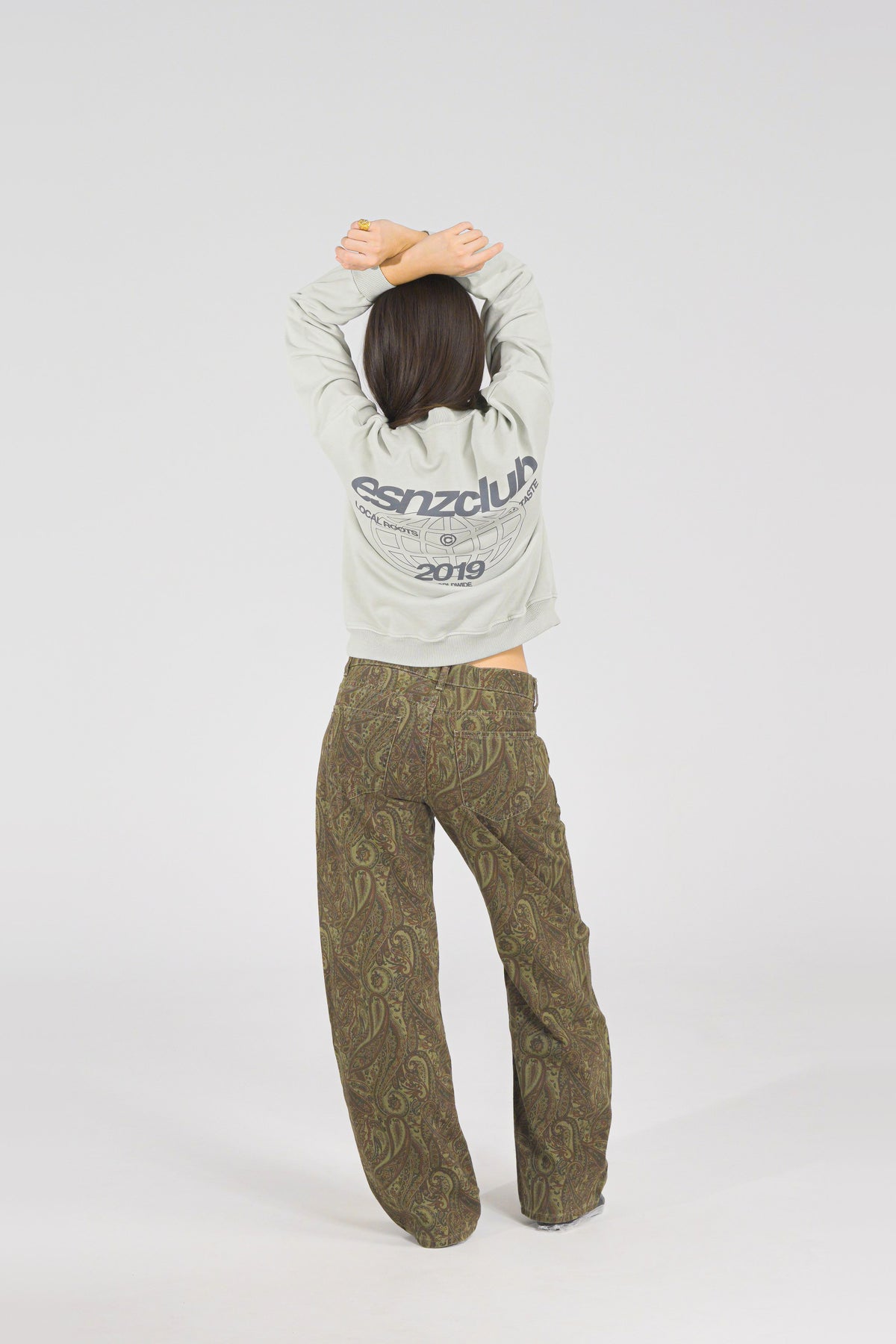 Dove Native Crewneck — on model