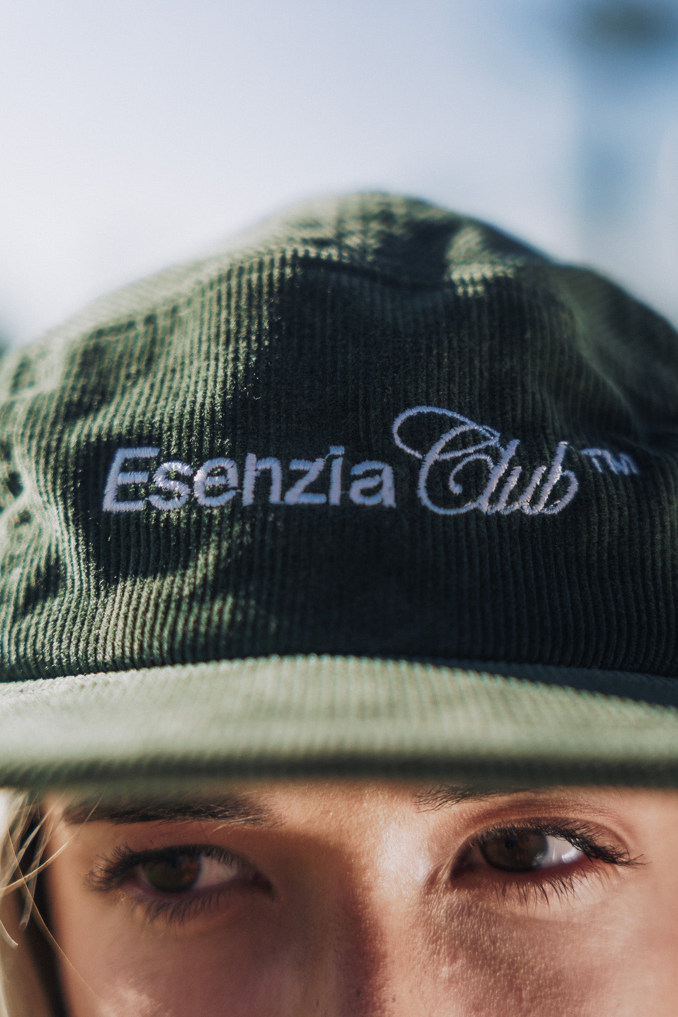 GREEN CORDUROY CAP