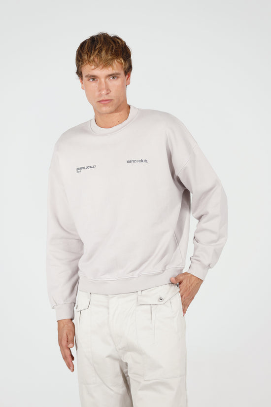 Fog District Crewneck — front, on model