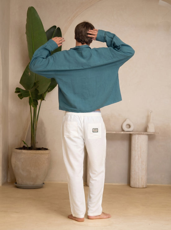 WHITE LINEN PANTS