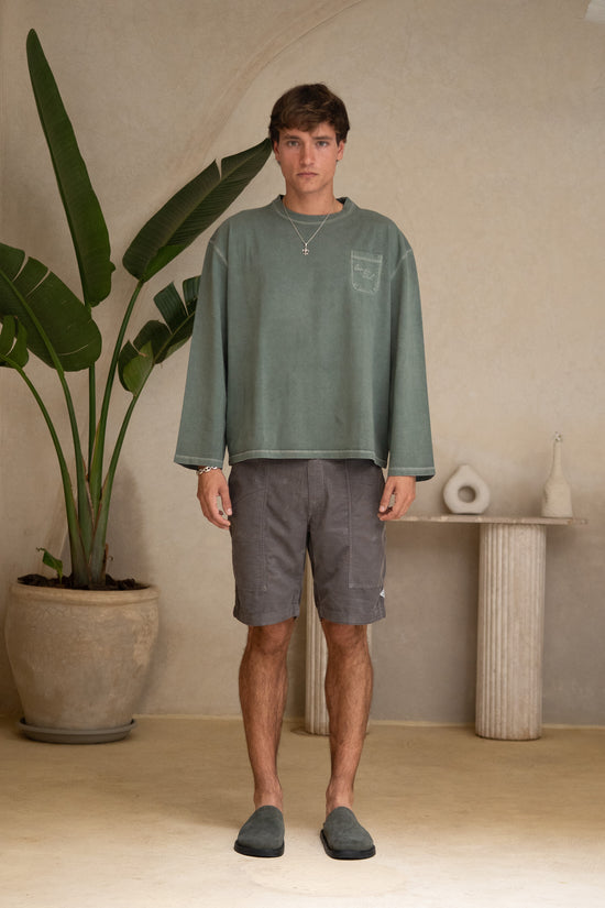 GREEN STITCH LONGSLEEVE