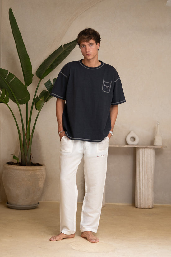 GREY STITCH TEE