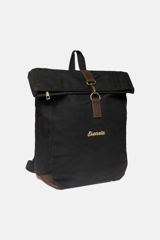 MOCHILA CLÁSICA ENCERADA NEGRA - Esenzia