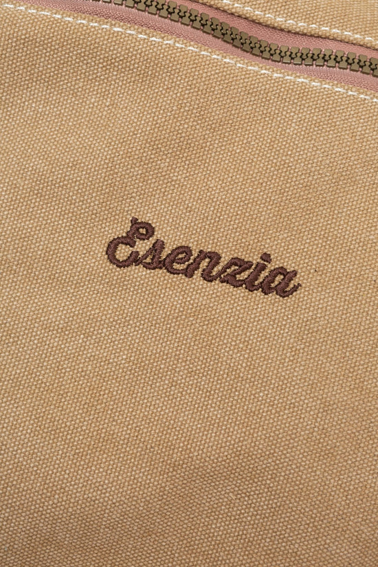 MOCHILA VINTAGE DE LONA BEIGE - Esenzia