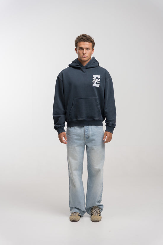 NAVY TARTAN HOODIE