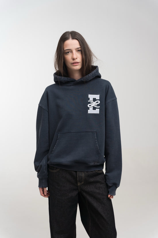 NAVY TARTAN HOODIE