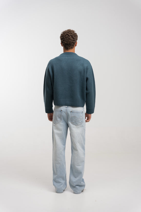 PETROL MERIDIAN KNIT SWEATER