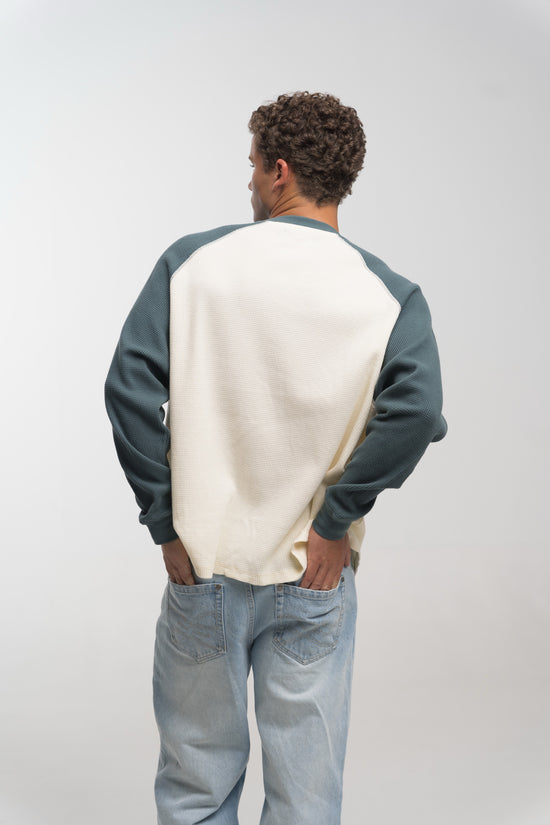 PETROL WAFFLE LONGSLEEVE