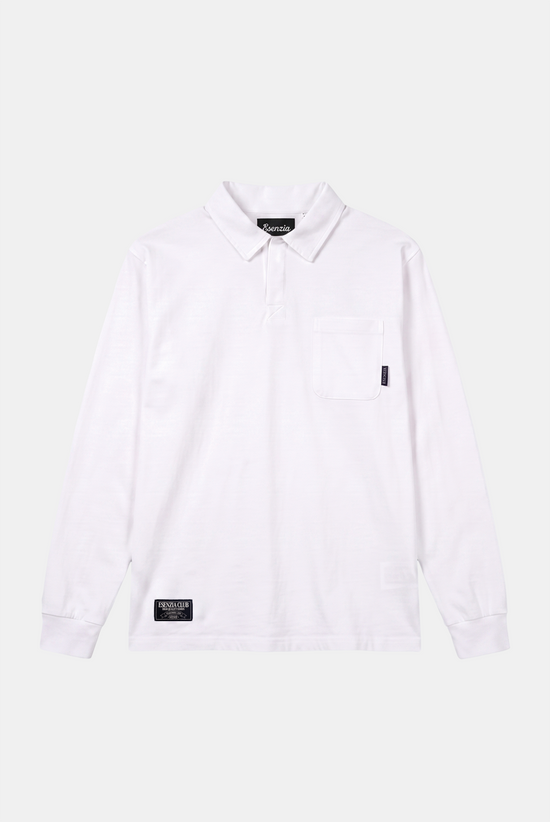 WHITE COSTAL LONGSLEEVE POLO