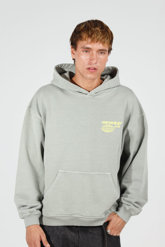 Sage Orbit Hoodie — front, on model