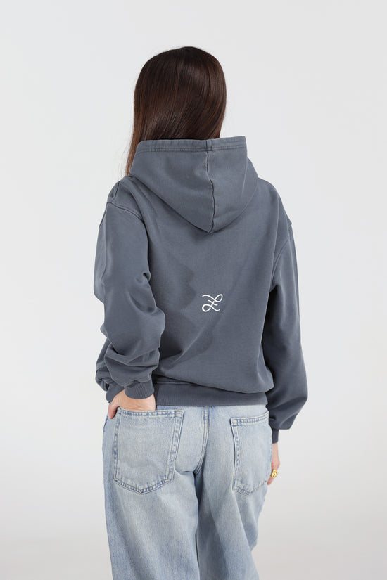 Spruce Supply Hoodie — back, on model