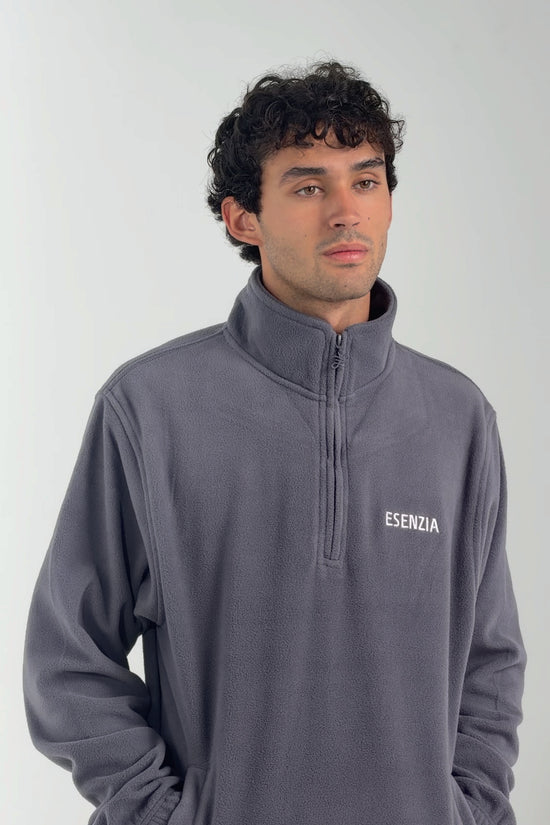 LEAD GREY CLASSIC 1/4 ZIP FLEECE
