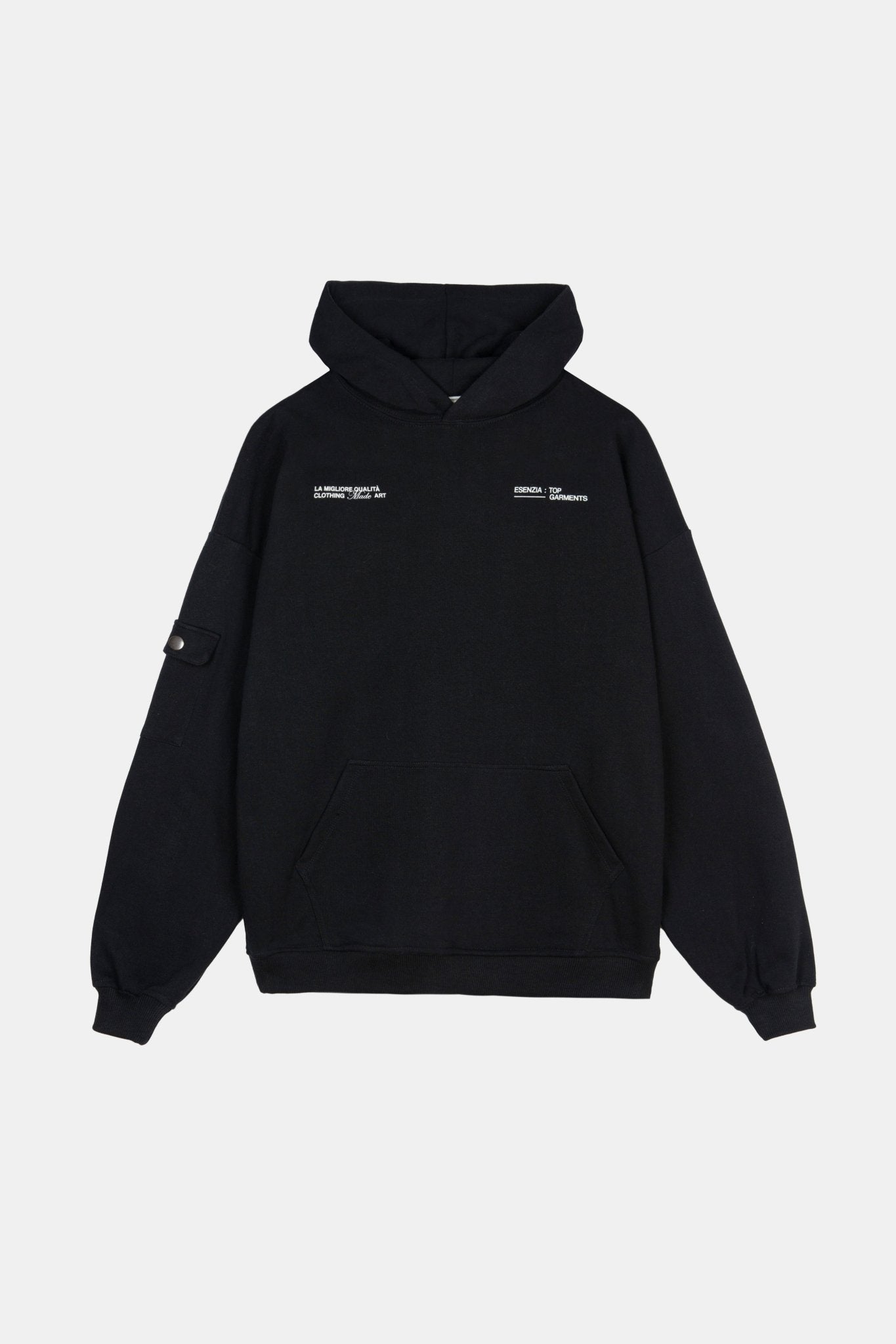 Black Cargo Hoodie