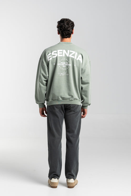 GREEN OUTLAST CREWNECK