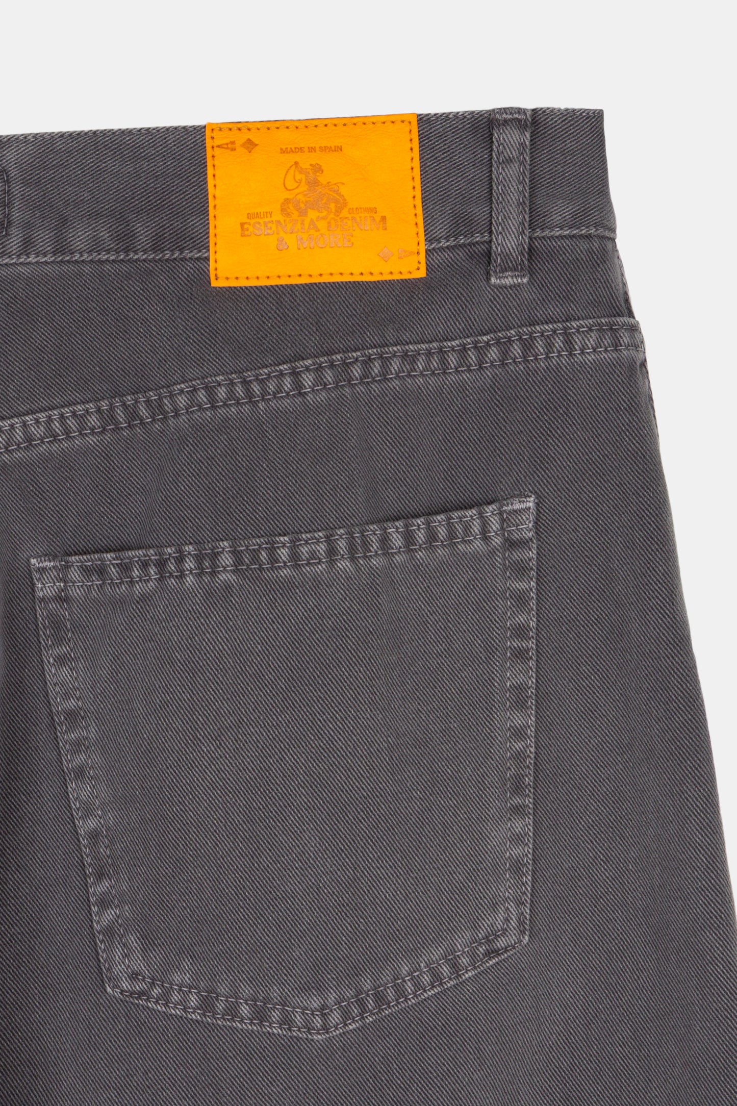 DENIM STRAIGHT PANTS GREY