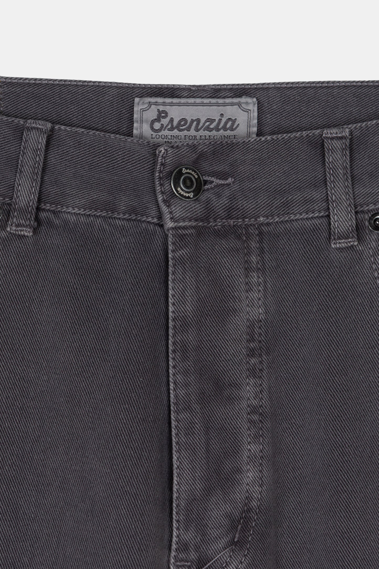 DENIM STRAIGHT PANTS GREY