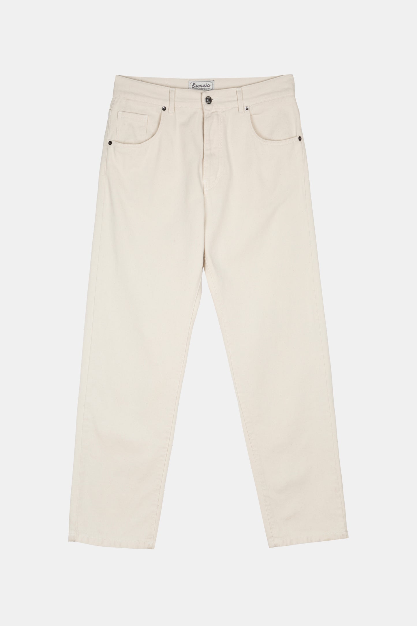 DENIM STRAIGHT PANTS CREAM