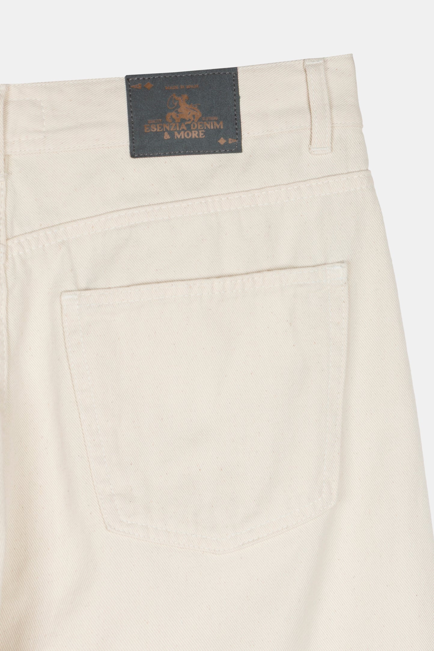 DENIM STRAIGHT PANTS CREAM