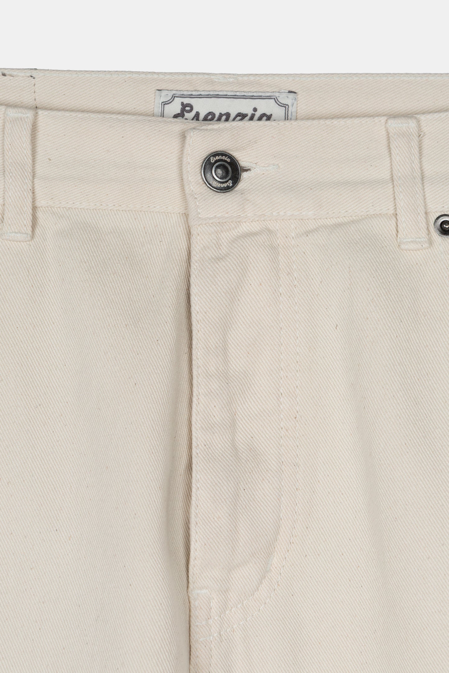 DENIM STRAIGHT PANTS CREAM
