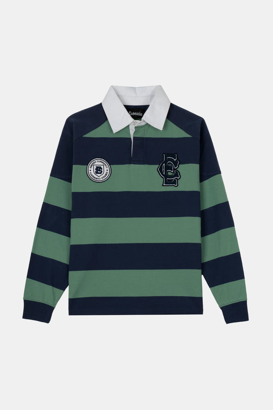 GREEN STRIPED POLO