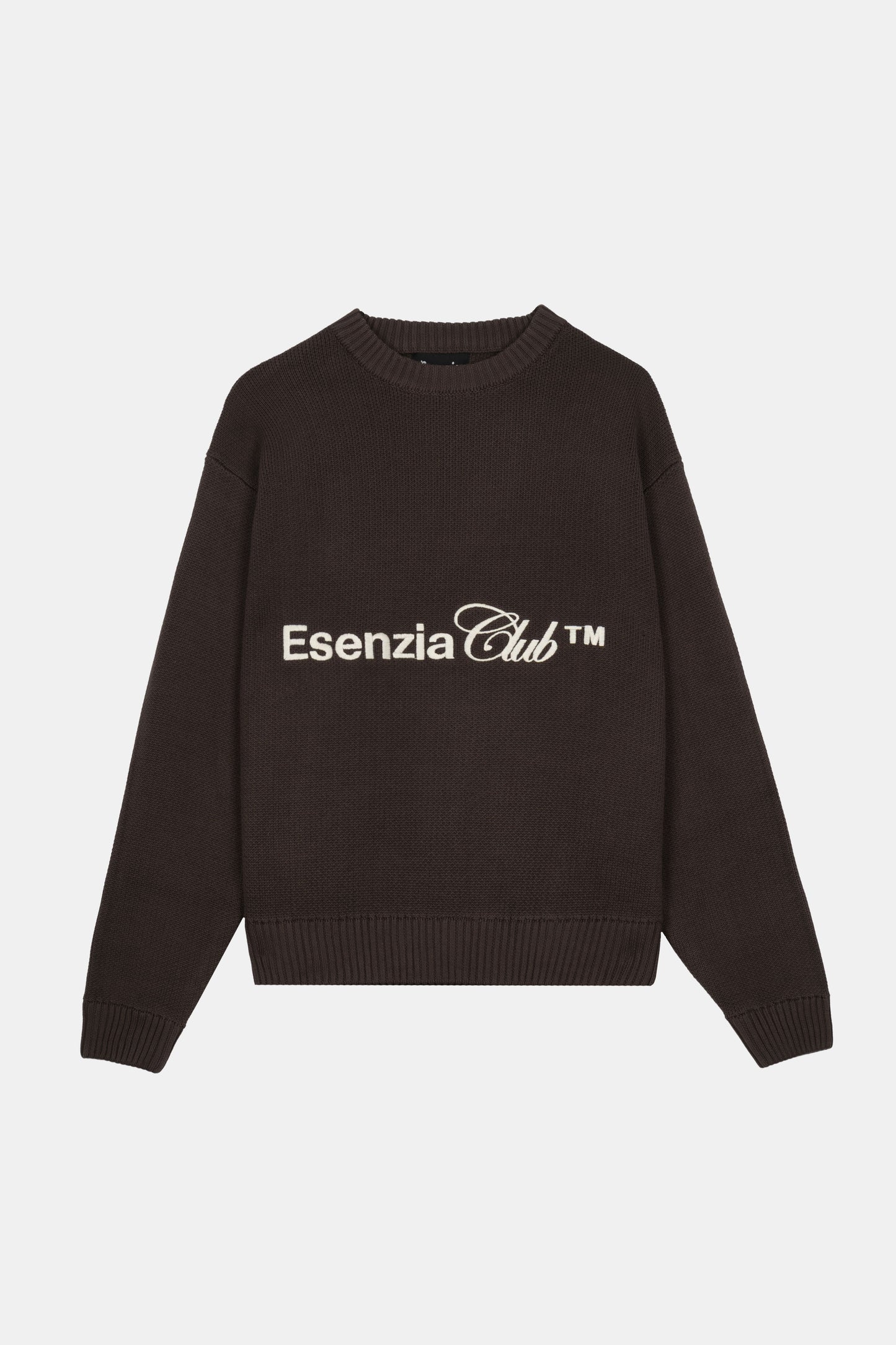 BROWN ICONIC KNIT SWEATER