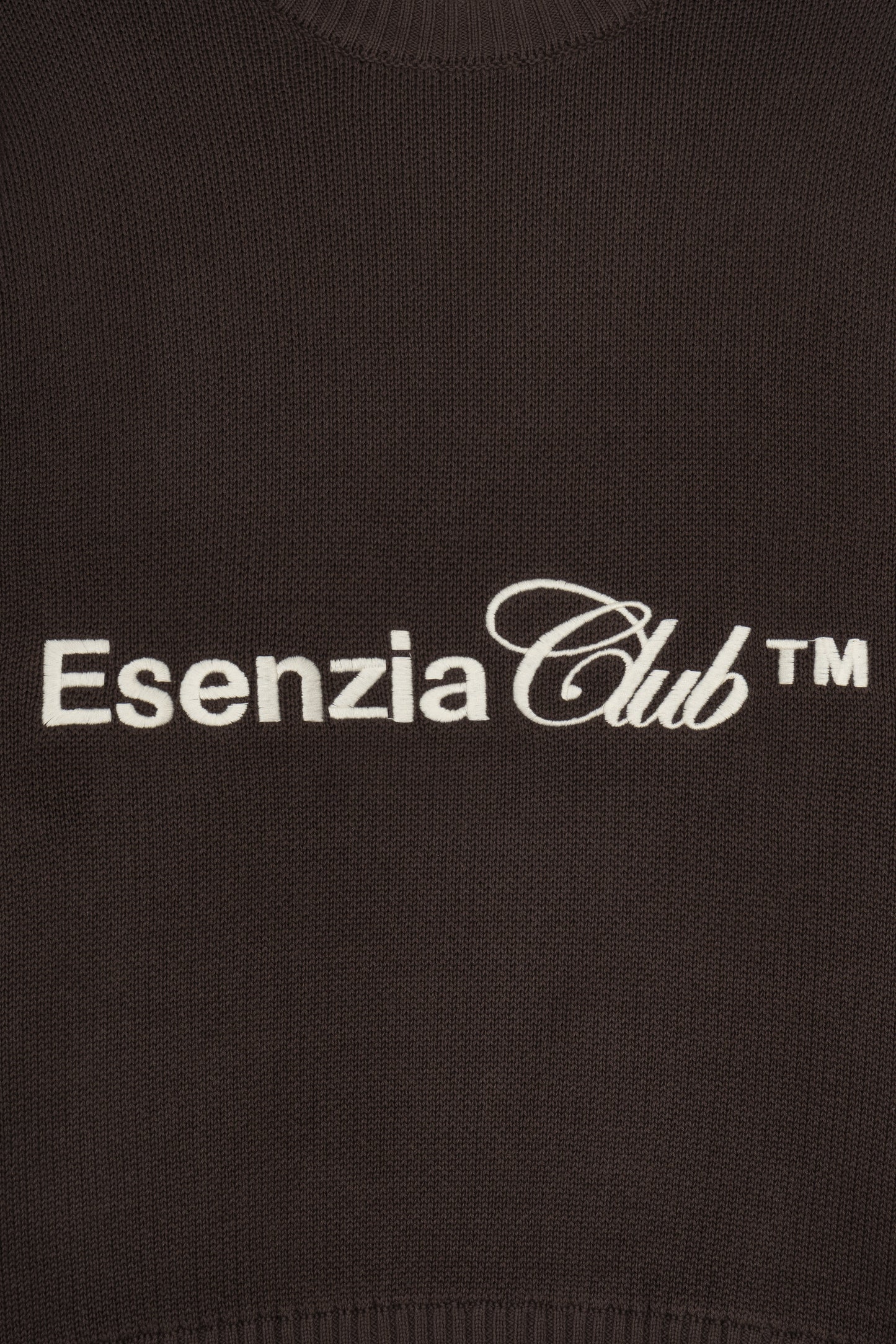 BROWN ICONIC KNIT SWEATER