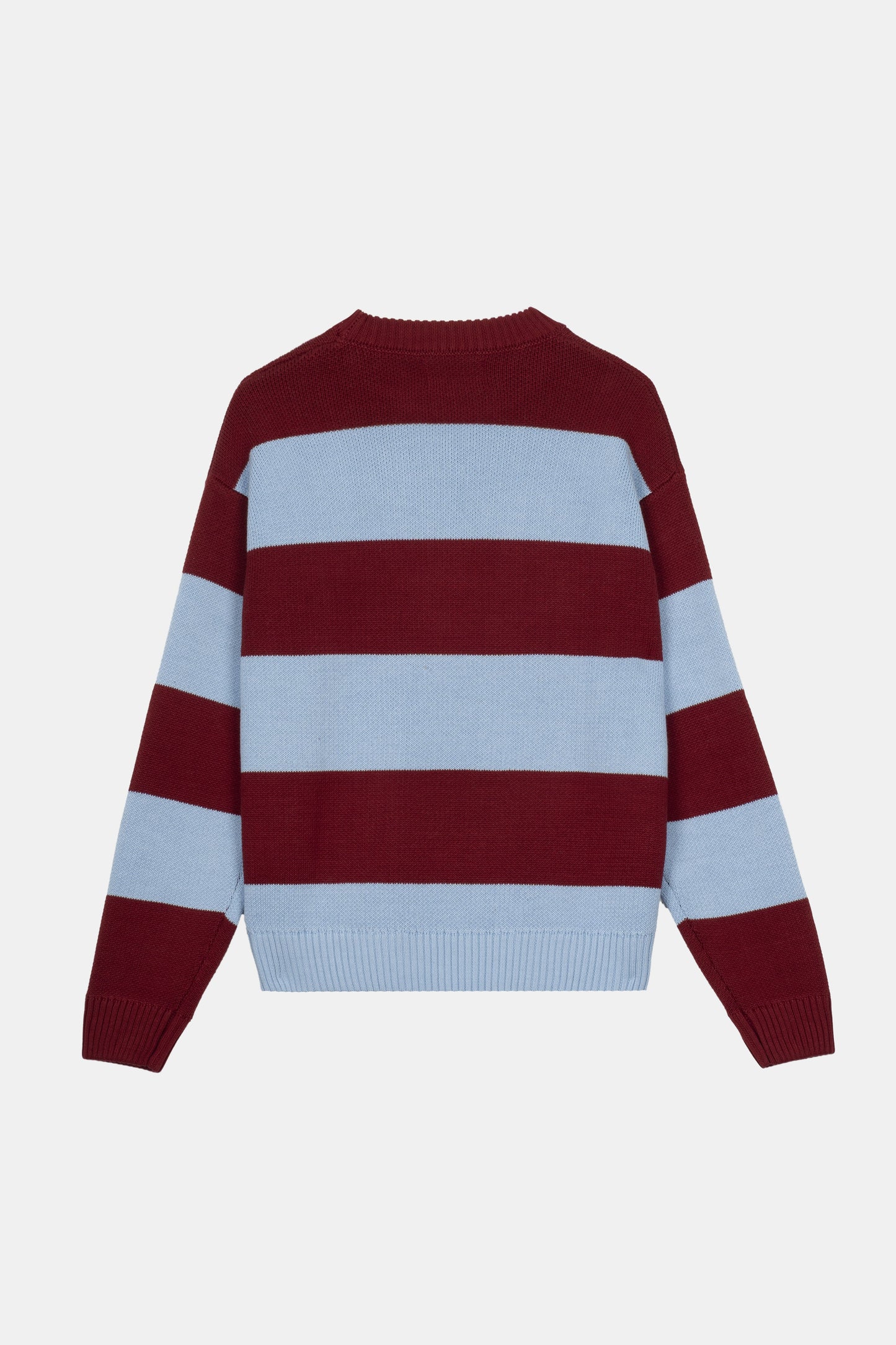 BLUE STRIPED KNIT SWEATER